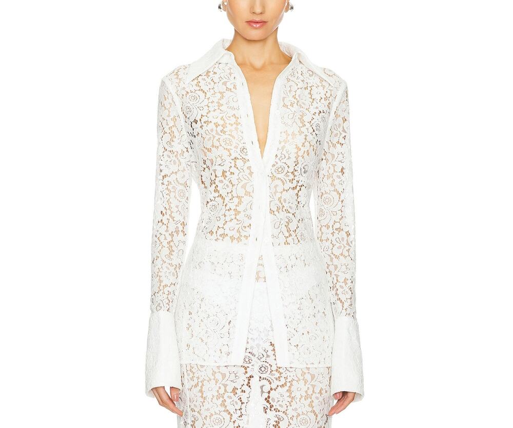 Ronny Kobo Lace White Hana Blouse Size XS